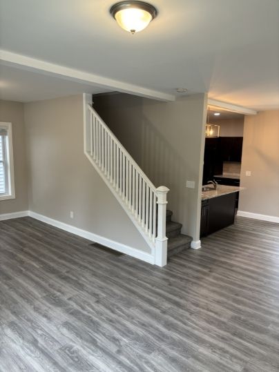 interior space featuring dark hardwood / wood-style flooring