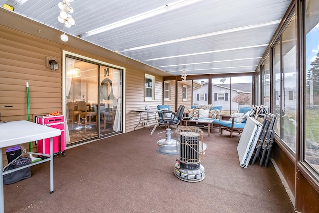 view of sunroom