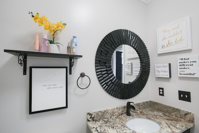 bathroom with vanity