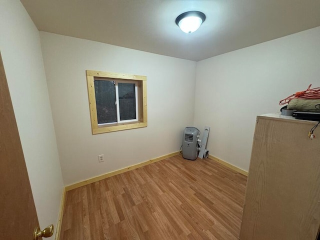 empty room featuring light wood-type flooring