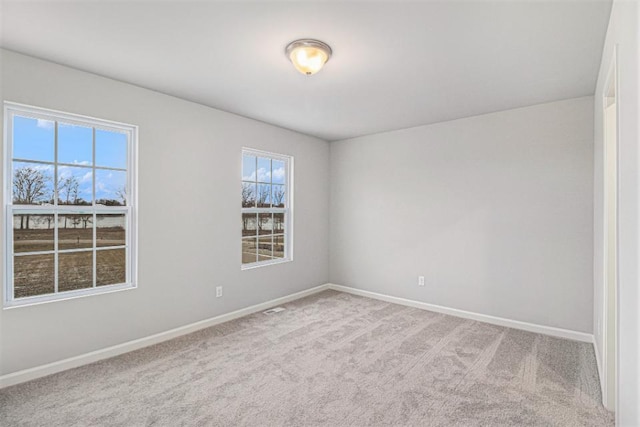 view of carpeted empty room