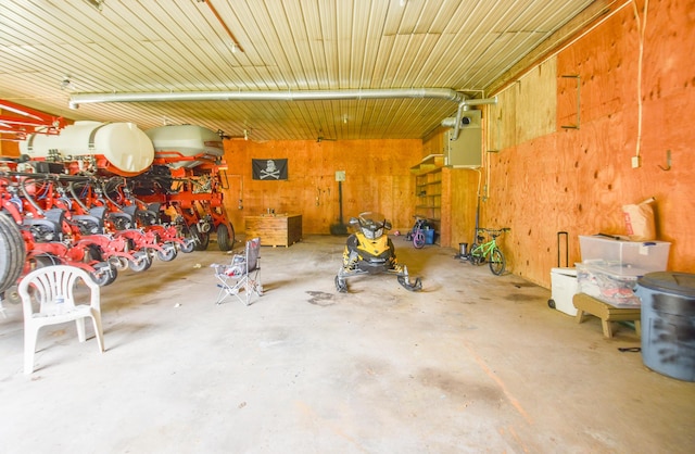 11768 Riker Rd, Litchfield, MI 49252 - garage with wooden walls