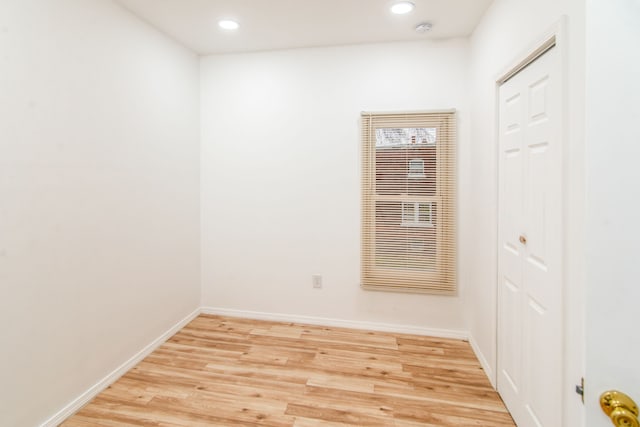 empty room featuring light hardwood / wood-style flooring