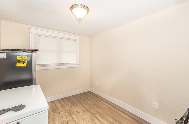 interior space with light hardwood / wood-style floors