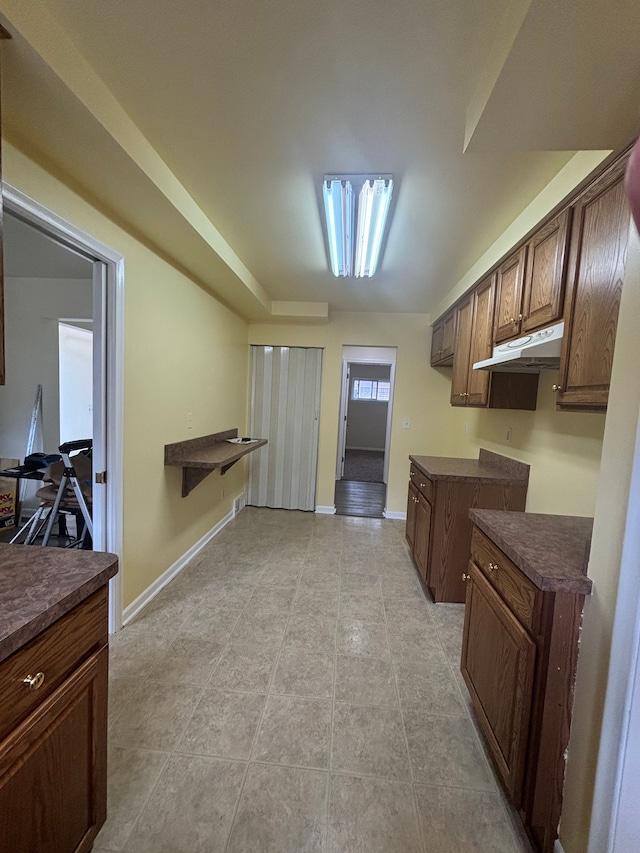 kitchen featuring light tile patterned floors