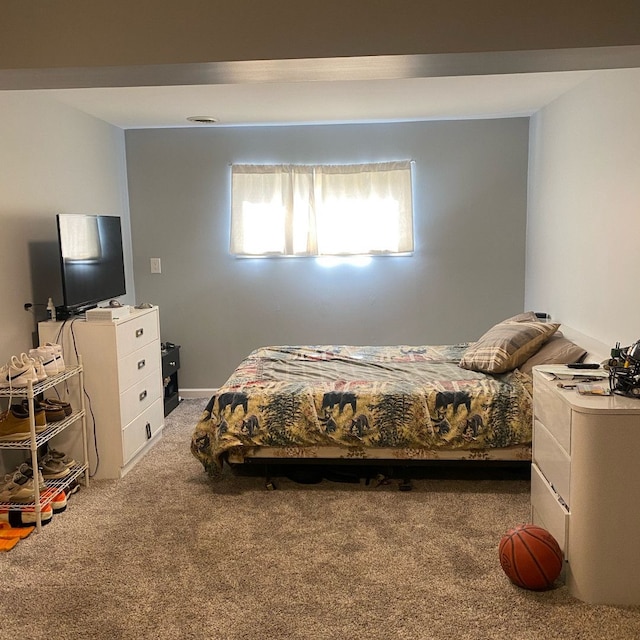 bedroom with carpet floors