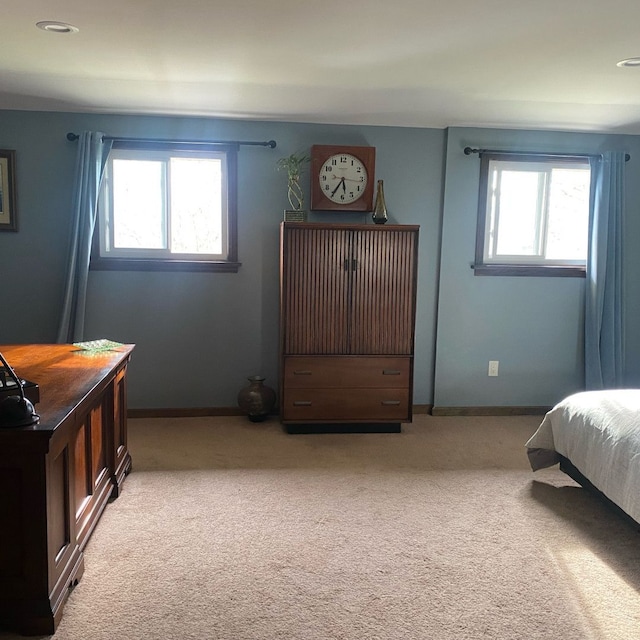 view of carpeted bedroom