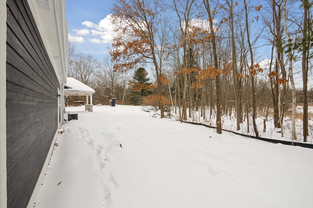 view of snowy yard