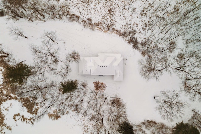 view of snowy aerial view