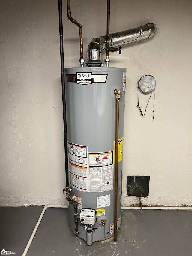 utilities featuring gas water heater