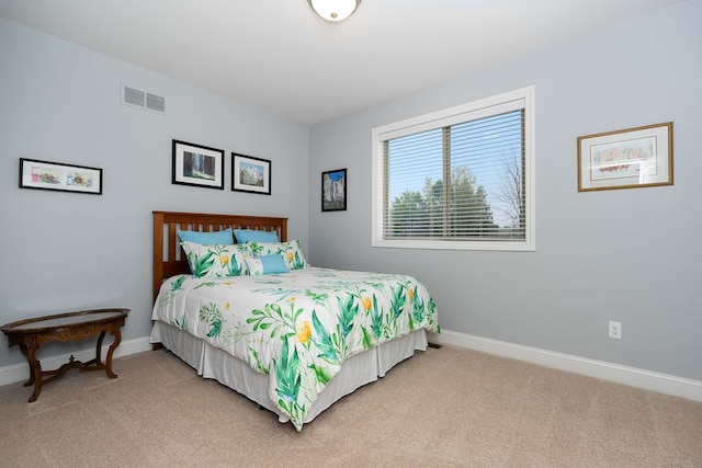 bedroom featuring carpet