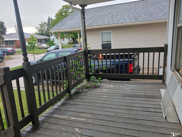 deck featuring a residential view