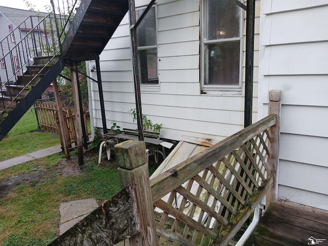 639 Michigan Ave, Monroe, MI 48162 - details with stairs and fence