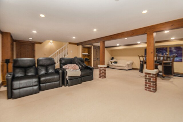 26061 Hawthorne Dr, Franklin, MI 48025 - carpeted cinema room with recessed lighting