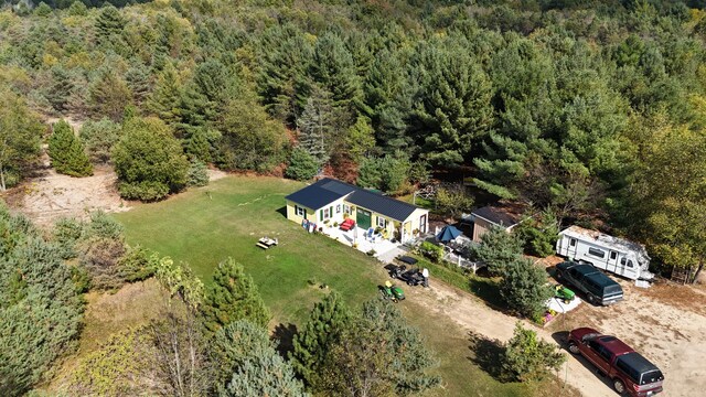 12259 Niemi, Kaleva, MI 49645 - aerial view of property and surrounding area with a forest