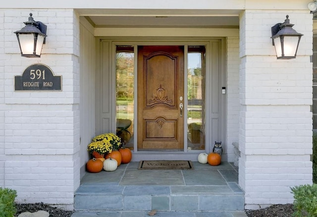 view of doorway to property