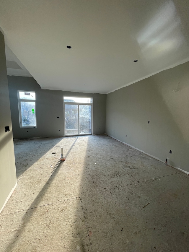 spare room featuring plenty of natural light