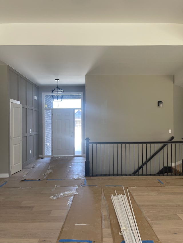entryway with baseboards