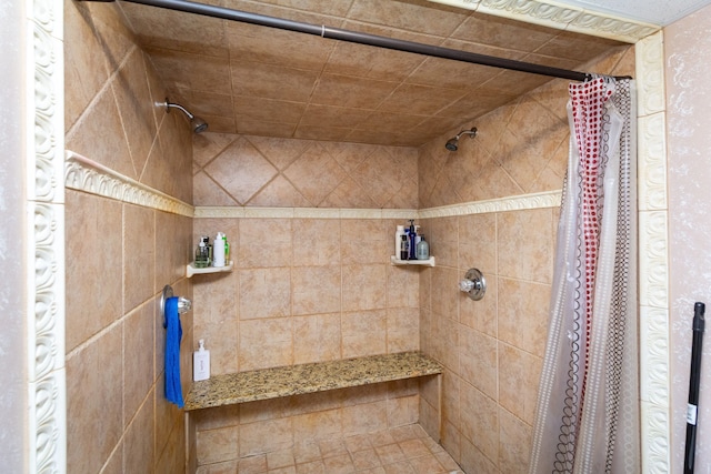 bathroom with walk in shower