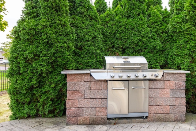 view of patio featuring grilling area