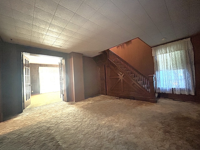 view of unfinished attic