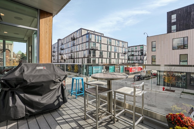 balcony with a grill