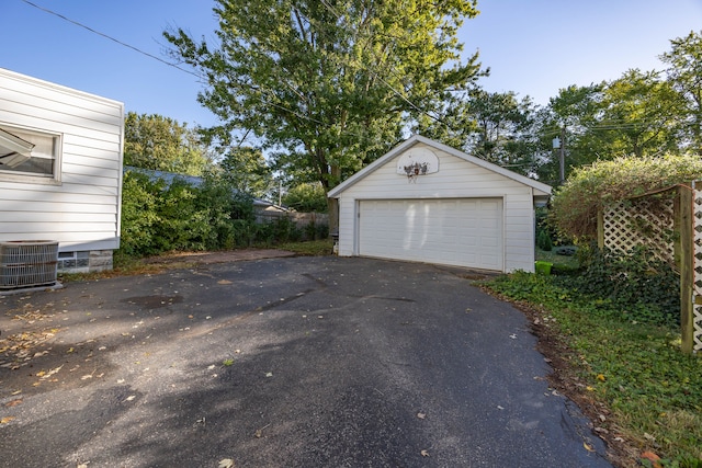 garage featuring cooling unit