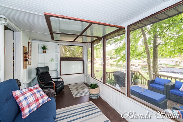 sunroom featuring a wealth of natural light