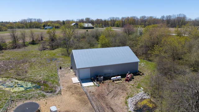 drone / aerial view featuring a rural view