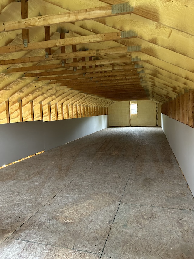 view of attic