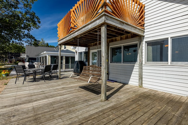 view of wooden deck