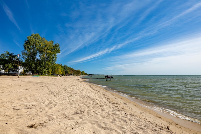 property view of water with a view of the beach