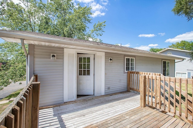 view of wooden deck