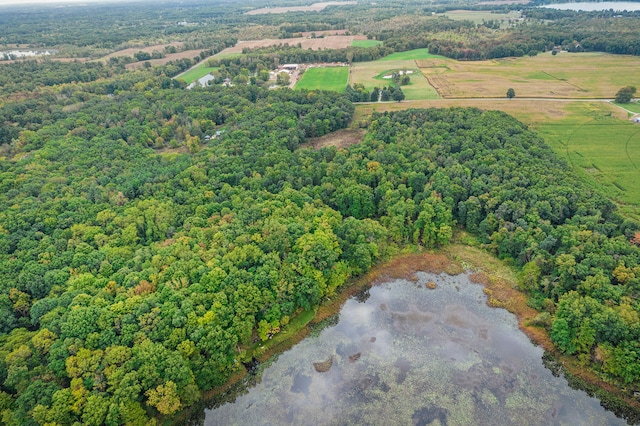 bird's eye view with a rural view