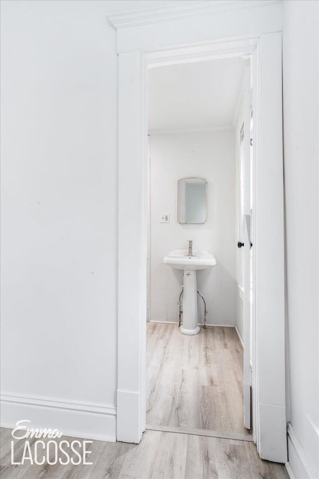 318 Diamond Ave SE, Grand Rapids, MI 49506 - bathroom featuring wood finished floors and a sink