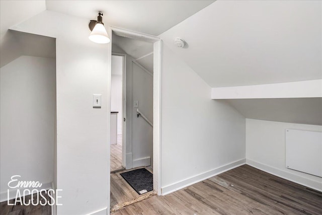 318 Diamond Ave SE, Grand Rapids, MI 49506 - additional living space featuring vaulted ceiling, wood finished floors, and baseboards