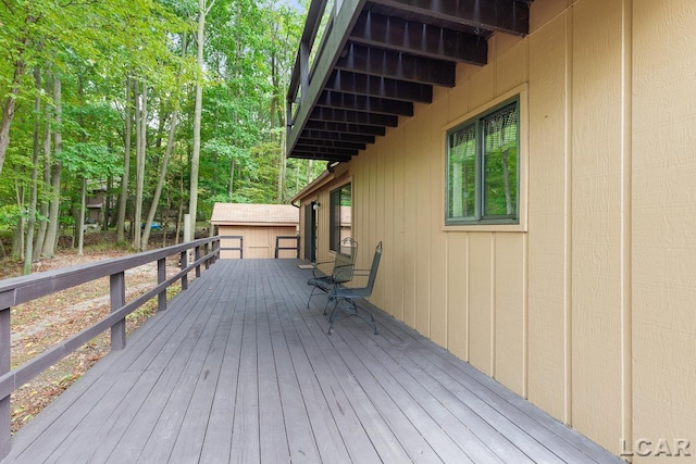 view of wooden deck