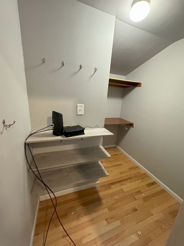 office space featuring light wood-type flooring