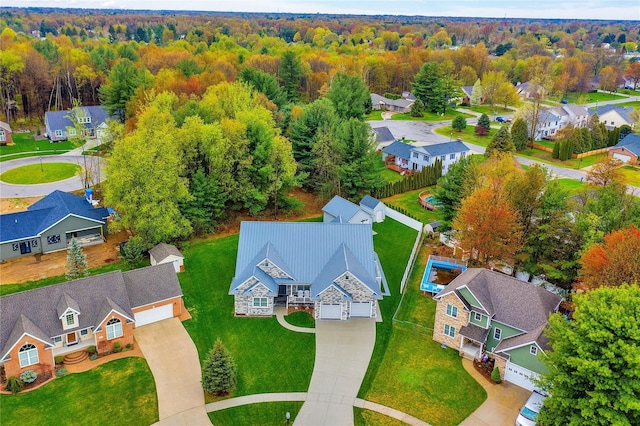 birds eye view of property