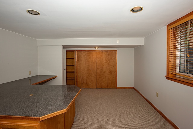 interior space featuring carpet floors