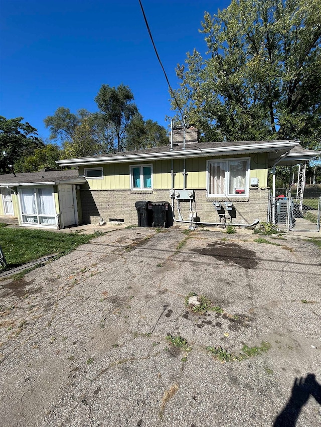 view of rear view of property