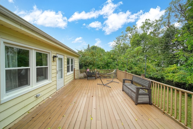 view of wooden deck