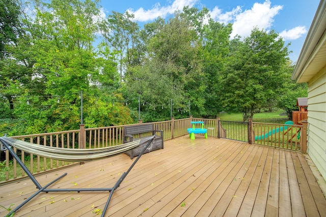 view of wooden deck