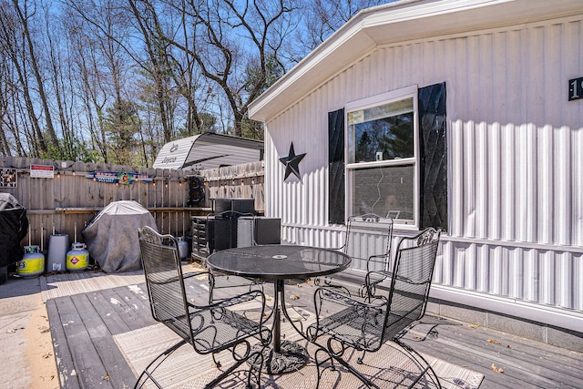 view of wooden deck