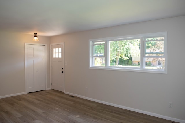 58085 Dulwich, Washington, MI 48094 - foyer with baseboards and wood finished floors