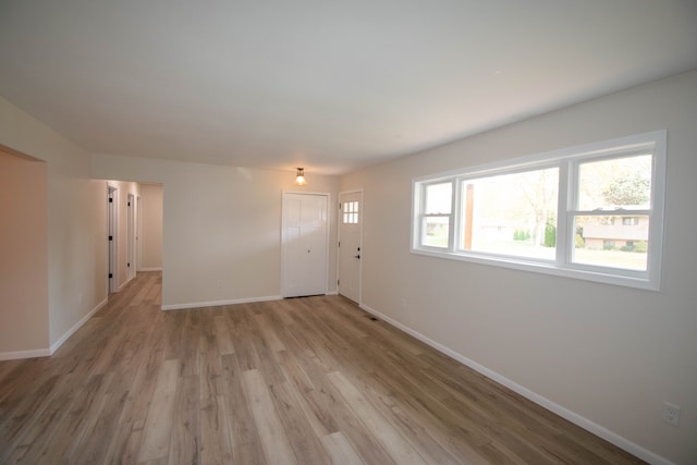 interior space with light wood-type flooring