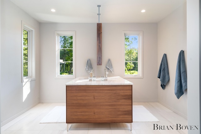 bathroom featuring tile patterned flooring