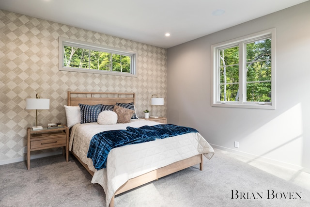 view of carpeted bedroom