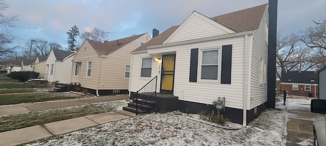 view of bungalow-style home