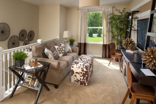 view of carpeted living room